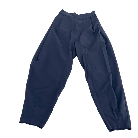 Rachel Comey Pants - Rachel Comey Pleated Tapered Pants Size 2 Navy Blue High Waisted